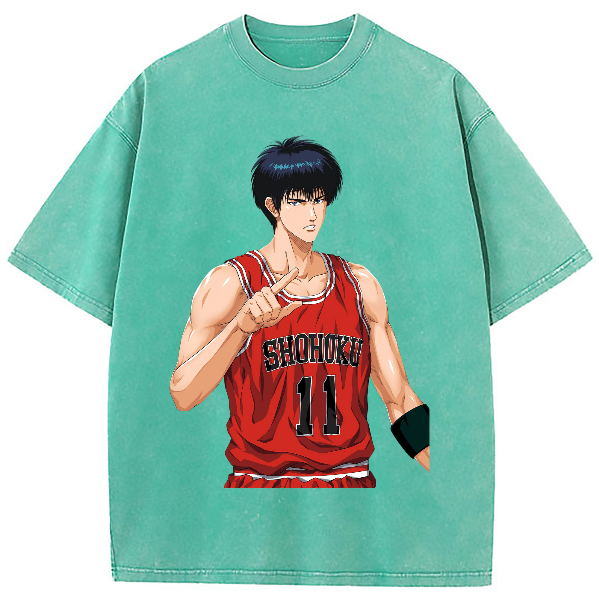 （画像用） SLAM DUNK／スラムダンク 綿100% ヴィンテージ風 半袖Tシャツ（フロントプリント）